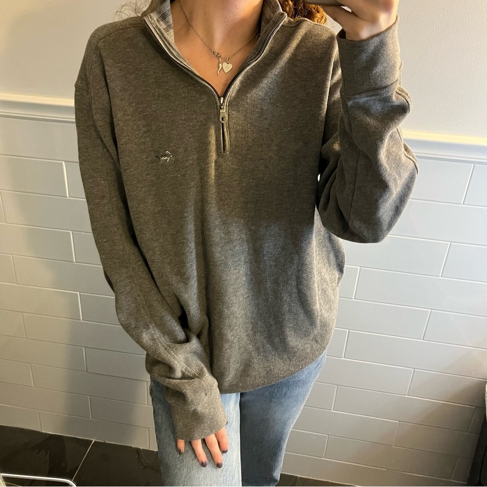 Greg Norman Grey Quarter Zip Sweater